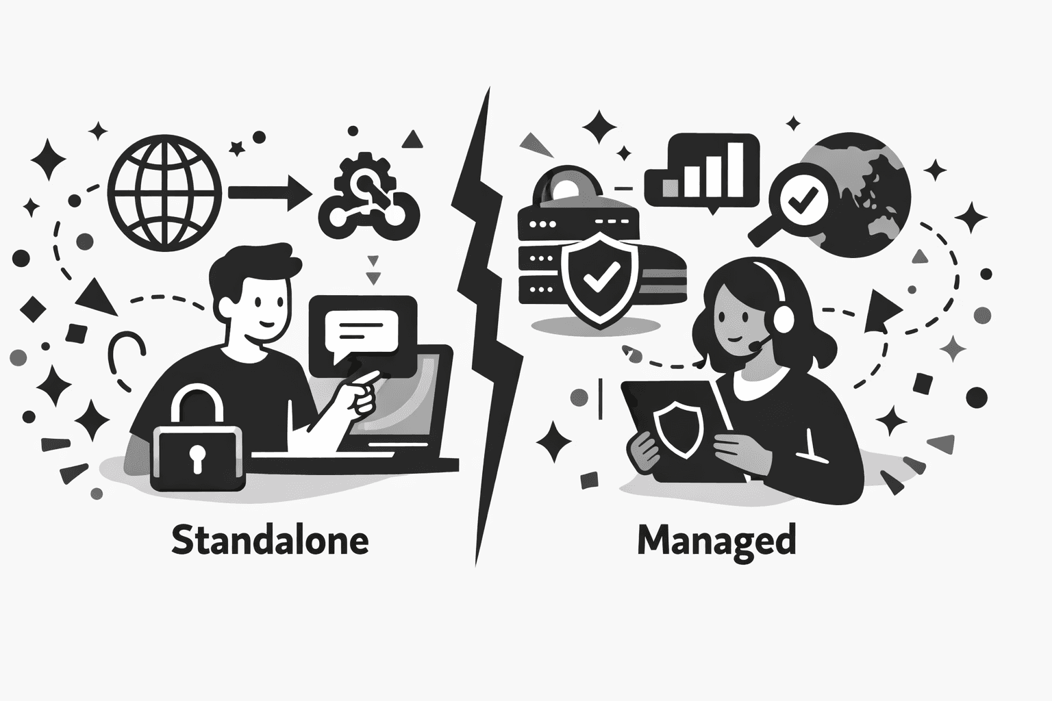 Standalone vs. Managed Chat Widgets for n8n