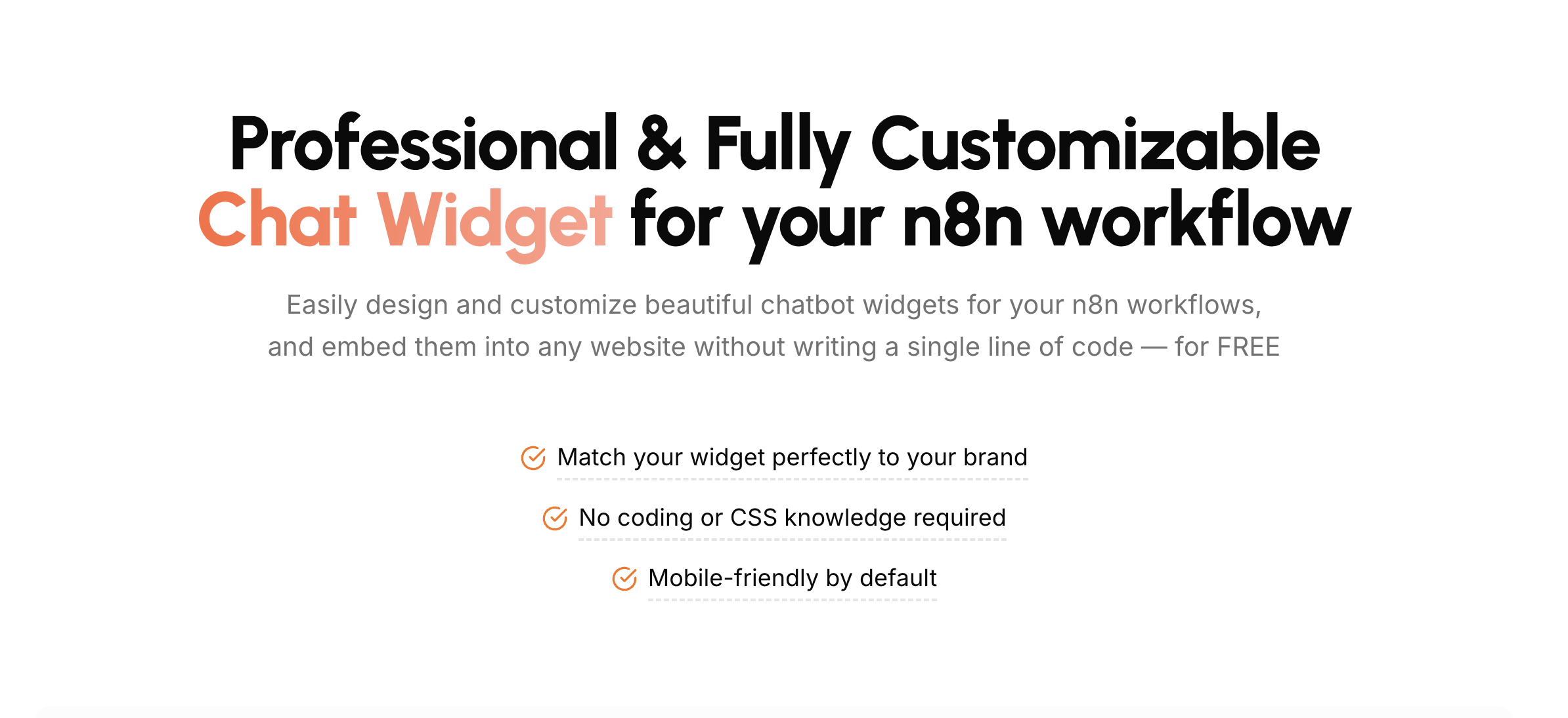 N8N Chat UI - Design Free Custom Chat Widgets for n8n